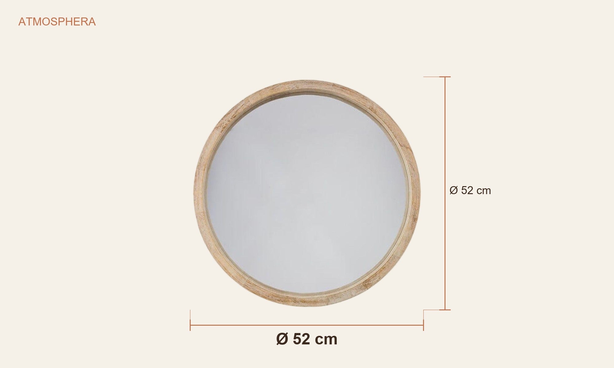 Dimensiones Espejo Redondo Olav 52cm — Atmosphera