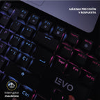 LEVO NovaBlade — layout completo en español con teclas multimedia superiores