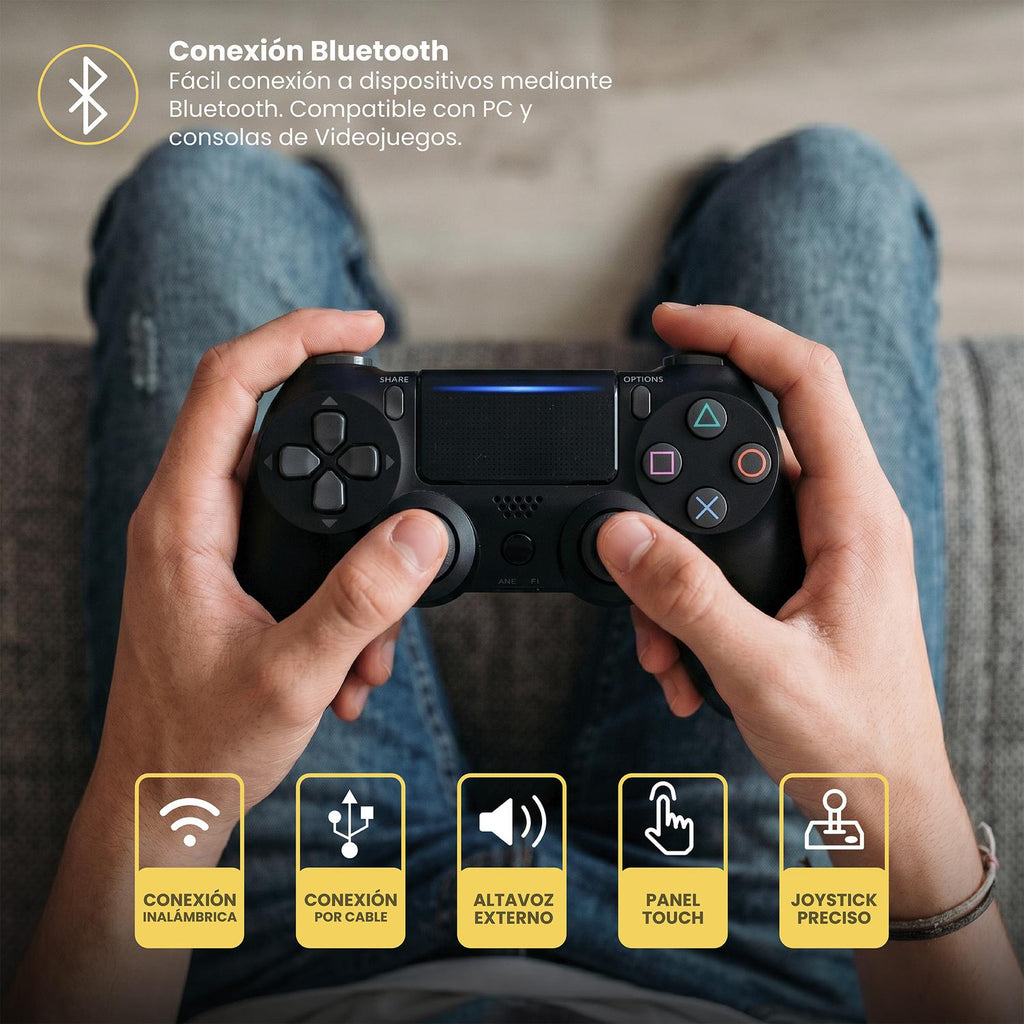 Control Joystick Inalámbrico compatible con PS4 Negro Levo — foto 3