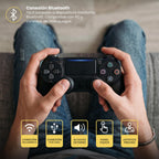 Control Joystick Inalámbrico compatible con PS4 Negro Levo — foto 3
