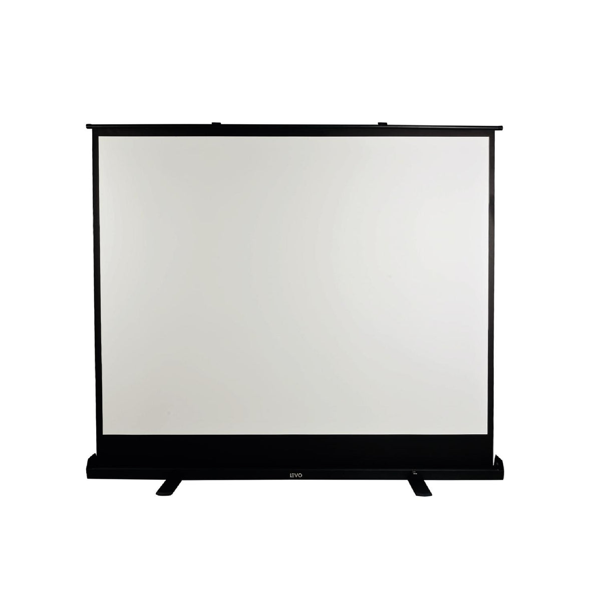 LEVO Telon Proyector 100 pulgadas sistema de elevacion pull-up con base de piso blanco mate
