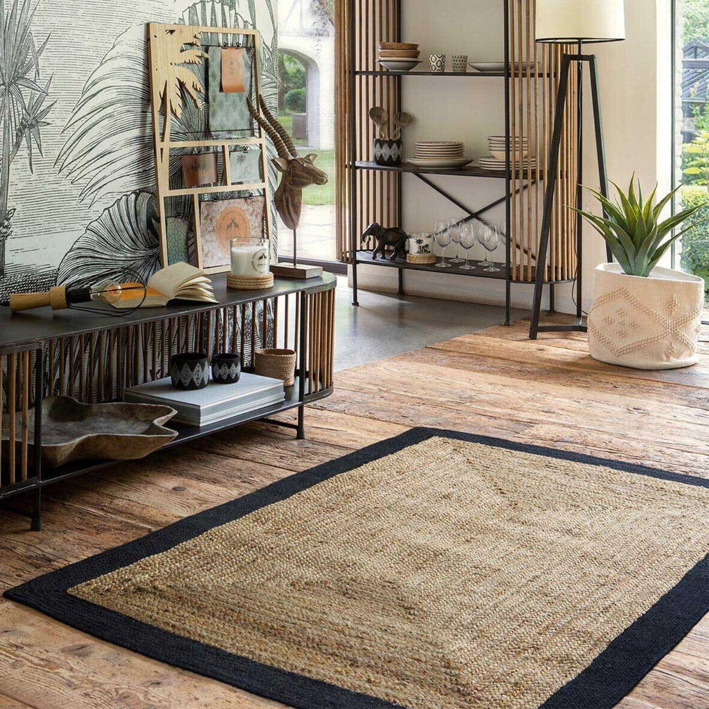 Alfombra de Yute con Borde Negro 120x170 cm Atmosphera — foto 6