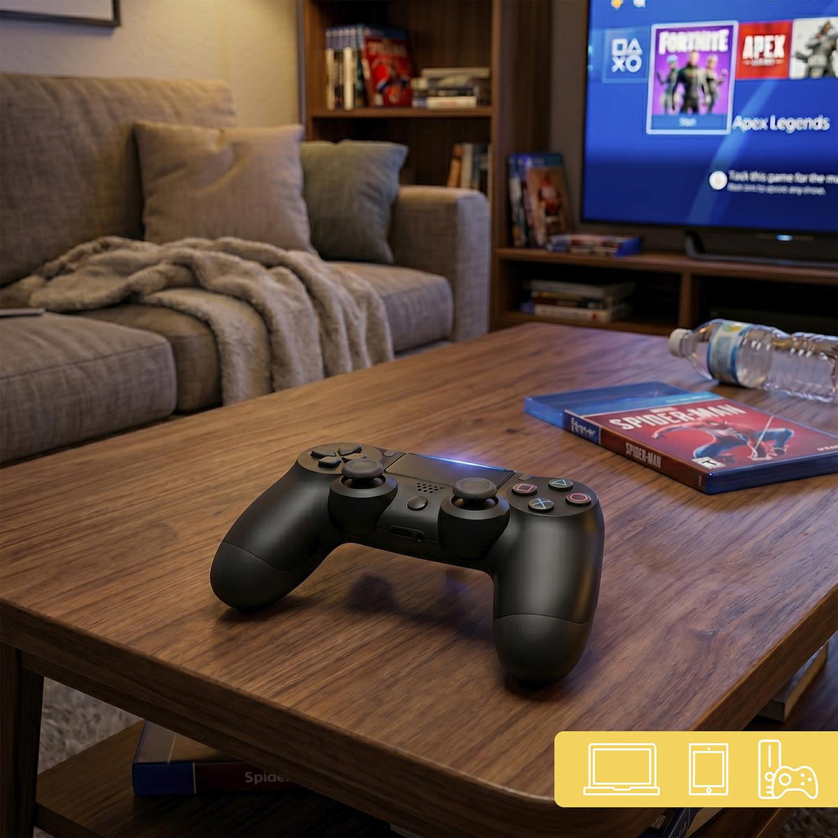 Control Joystick Inalámbrico compatible con PS4 Negro Levo — foto 4