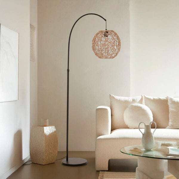 Lámpara de Pie Arco Rahe Metal Natural 180 cm Atmosphera