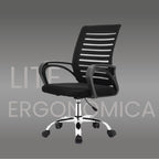 LEVO Silla Lite — apoyabrazos fijos y mecanismo de ajuste de altura