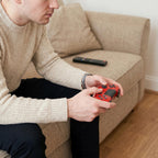 Control Joystick Inalámbrico compatible con PS4 Negro Levo Rojo