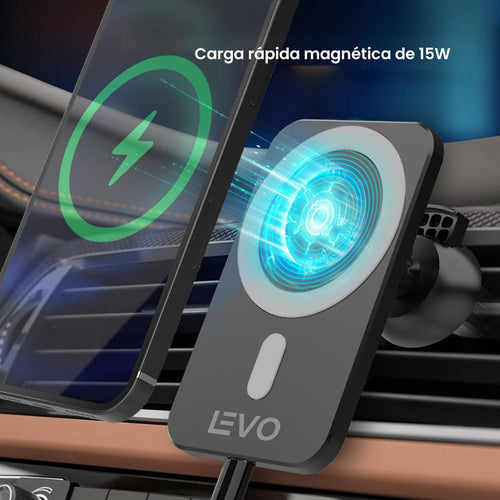 Cargador Inalámbrico Rápido Auto iPhone 12/13 V+ LEVO — foto 7