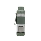 Botella De Vidrio Con Infusión 410Ml Verde Brando
