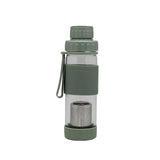 Botella De Vidrio Con Infusión 410Ml Verde Brando