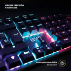 LEVO Teclado Gamer NovaBlade Numérico Red Switch — detalle de los interruptores mecánicos Red Switch