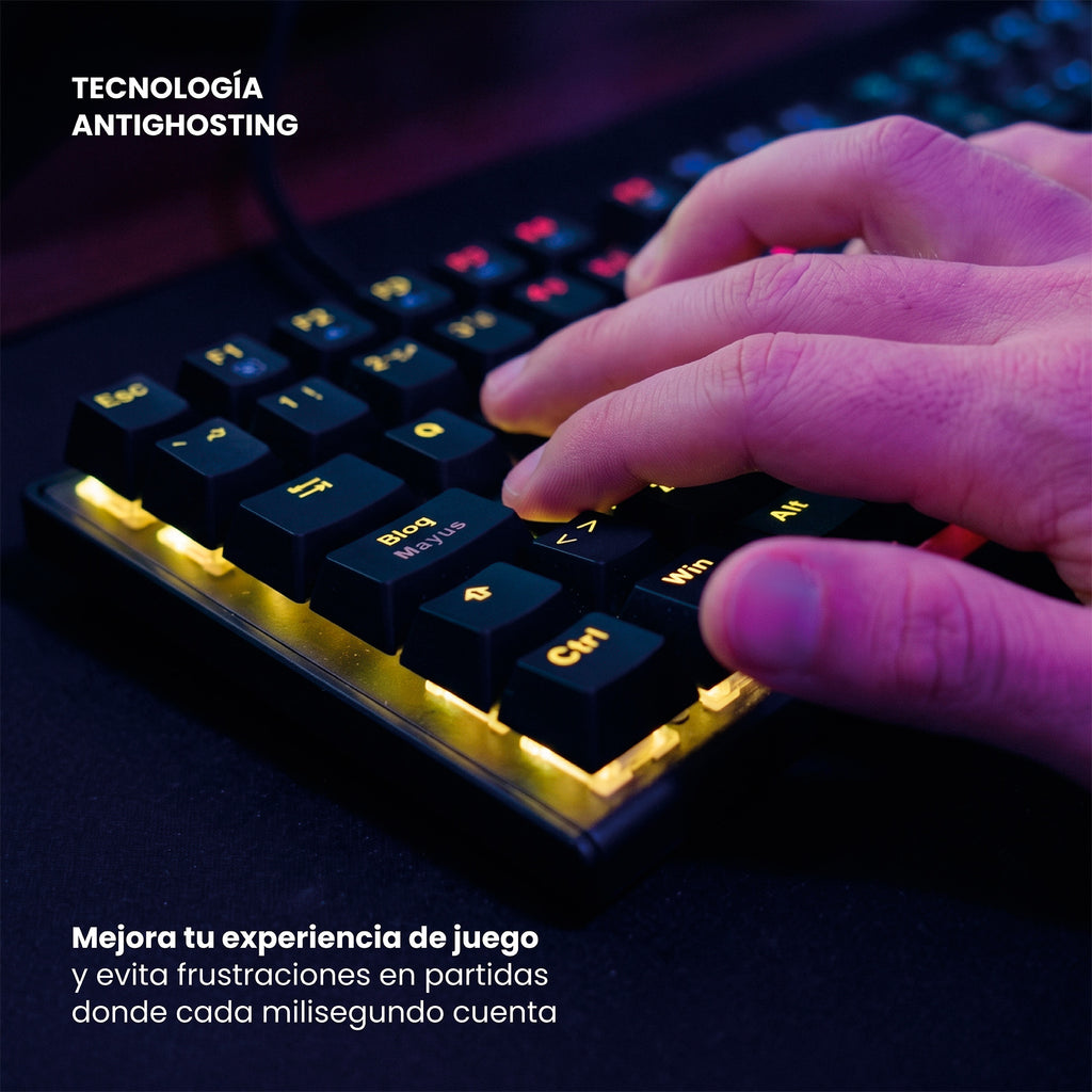 LEVO Teclado Gamer NovaBlade Numérico Red Switch — tecnología antighosting en uso