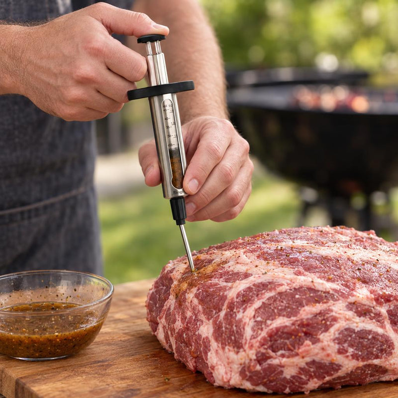 Inyector de Marinado Dangrill en uso