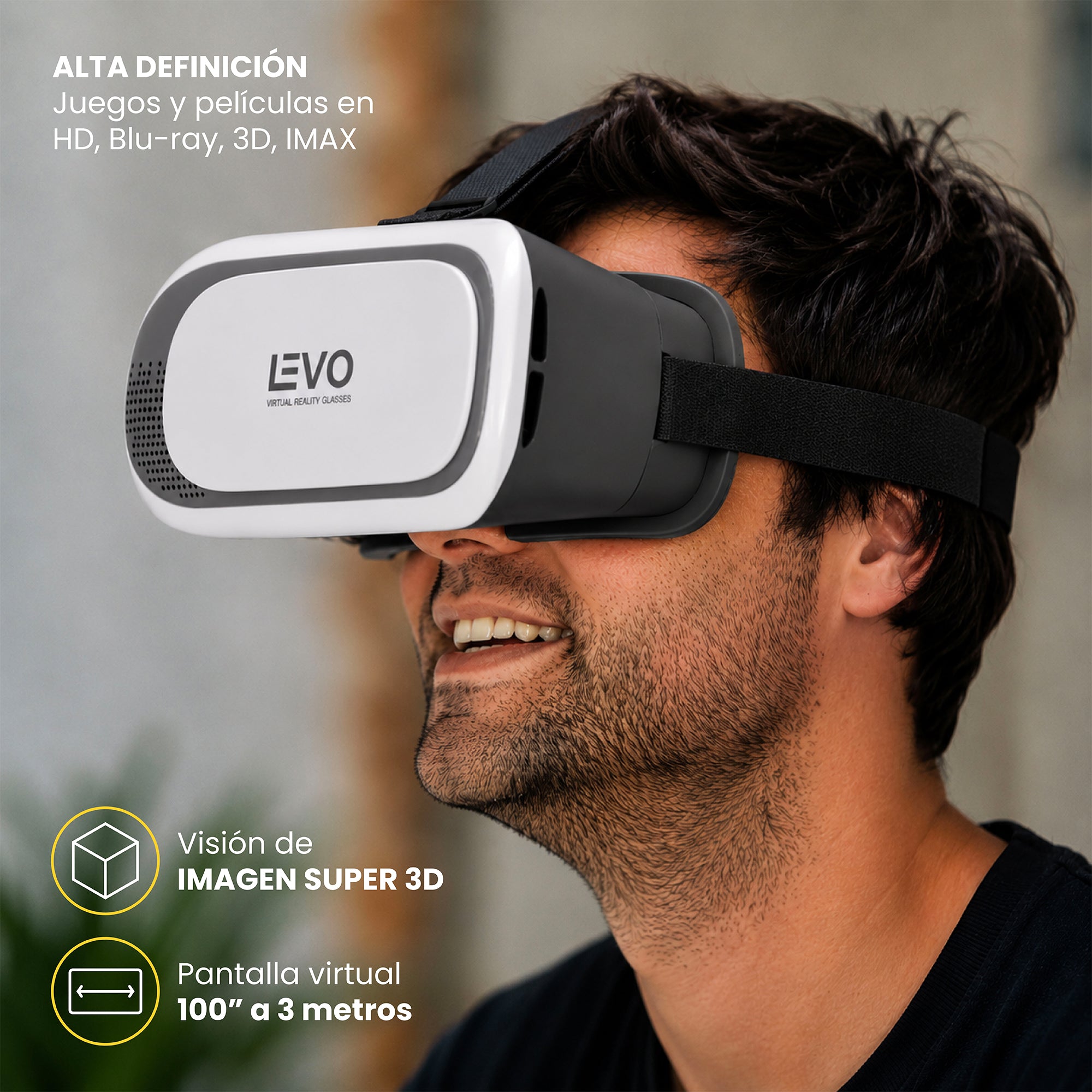 Vision de imagen super 3D, pantalla virtual 100 pulgadas a 3 metros