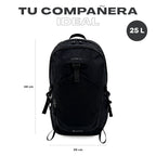 Mochila Outdoor DayPack Latok 25L Negro Lhotse, medidas 48 x 30 cm, capacidad 25 L