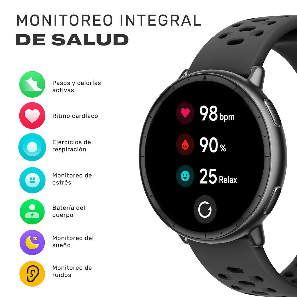 Reloj Smartwatch GPS Shar T1 43,5mm Lhotse Negro 3