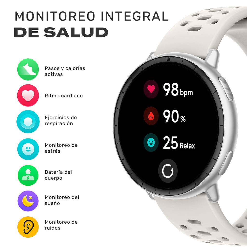 Reloj Smartwatch GPS Shar T1 43,5mm Lhotse Crema 3