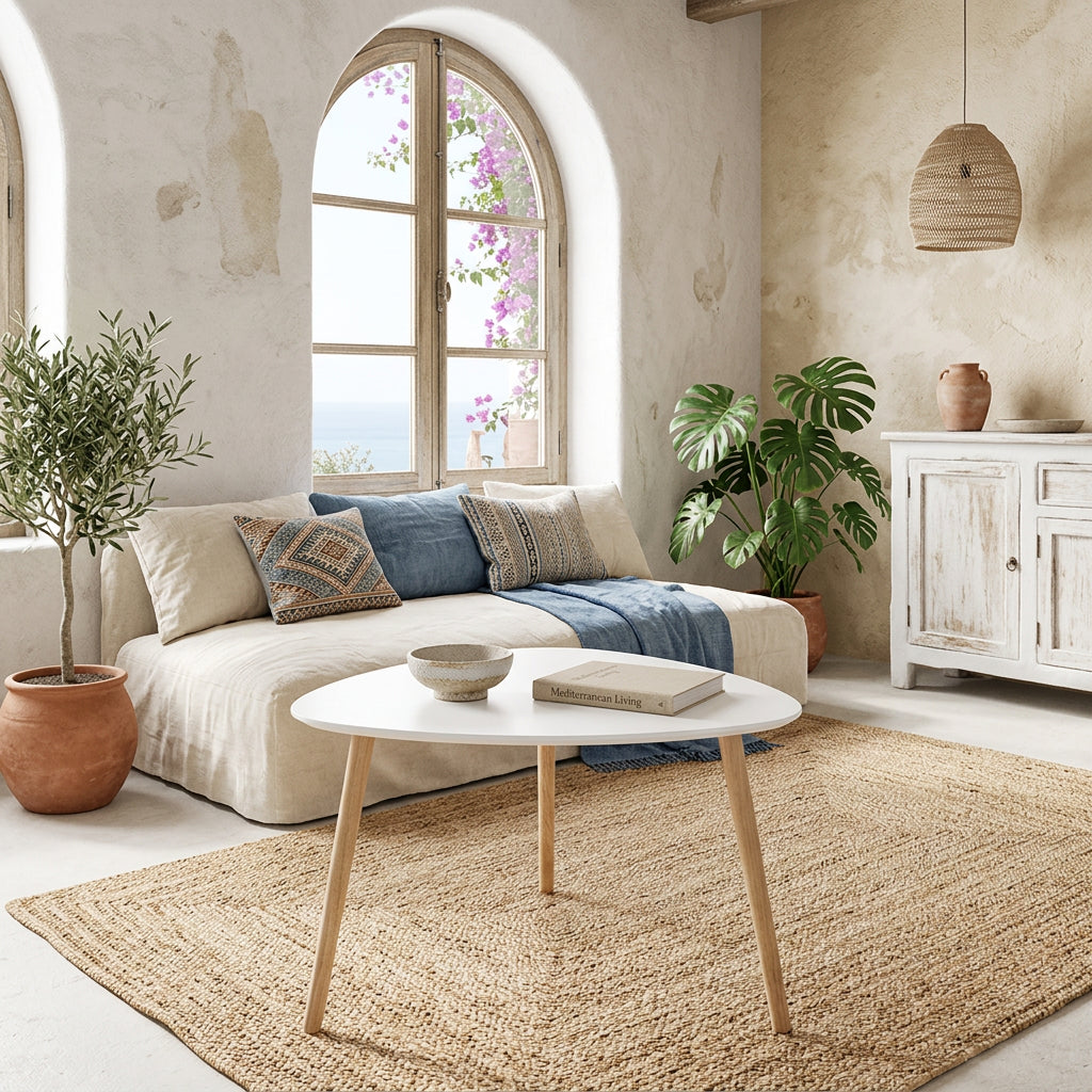Mesa de Centro Mileo Blanca Atmosphera ambiente boho