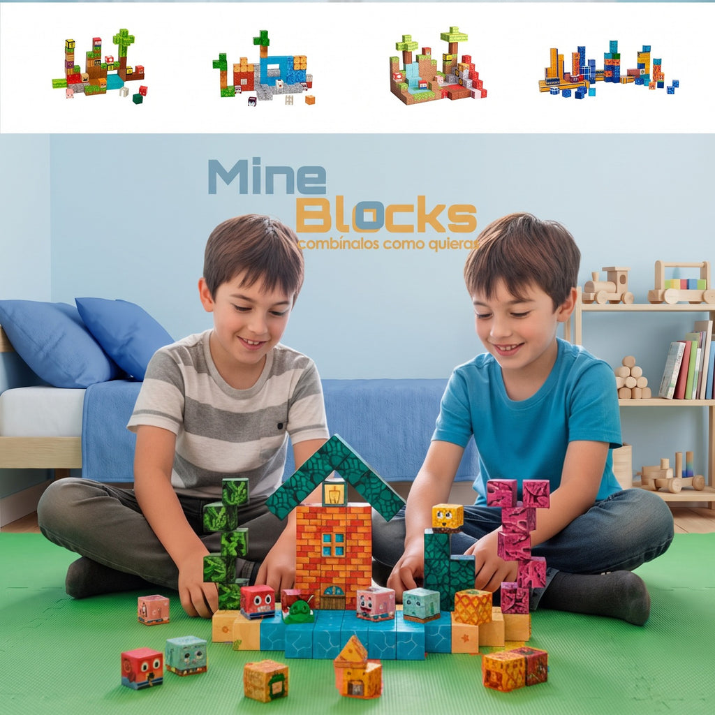 MineBlocks Bob Marino Bandú: niños jugando con sus construcciones