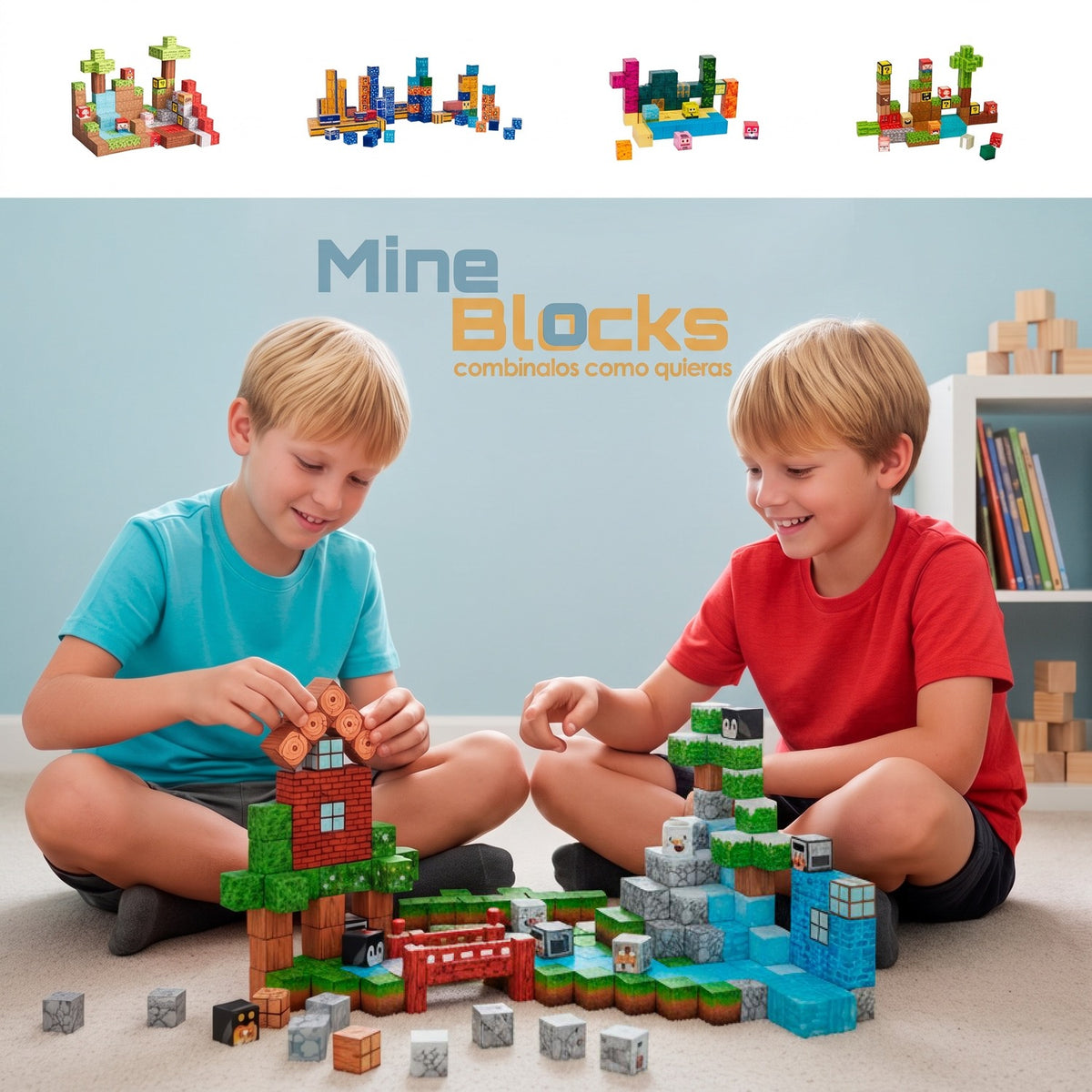 MineBlocks Aventura Bandú: niños jugando con sus construcciones