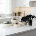 Batería Cocina Savannah 9pzs + Set 12 Utensilios Negro