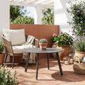 Mesa Terraza Redonda Metal Gráfito D. 50 X 45 cm Atmosphera