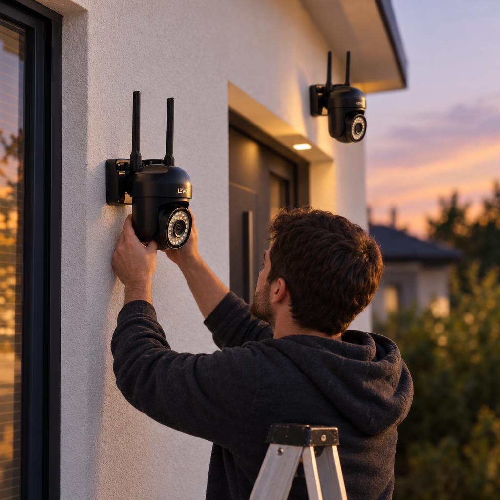 Pack 2x Cámara Seguridad Wifi 5g 2MP Guardpro X5 Negro LEVO
