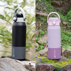 Pack 2 Botellas Térmicas Hydrotek 750 ml de acero inoxidable Lhotse, las dos en uso al aire libre