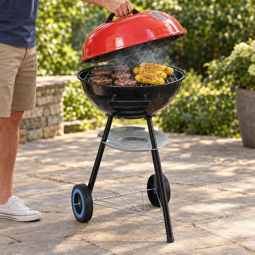 Parrilla Portátil Carbón Kettle Roja 17''