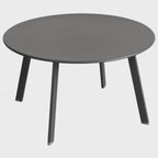Video Mesa Terraza Redonda Metal Grafito 70x40cm Atmosphera