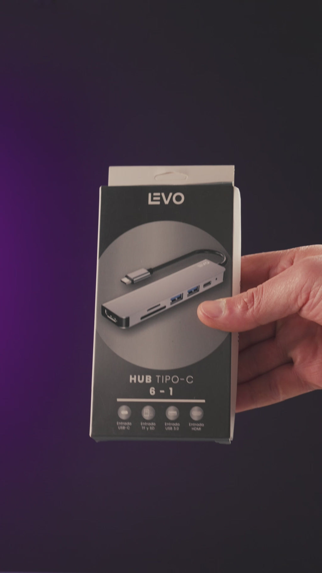 Video Hub USB-C Adaptador Multipuerto 6 en 1 Macbook Windows LEVO