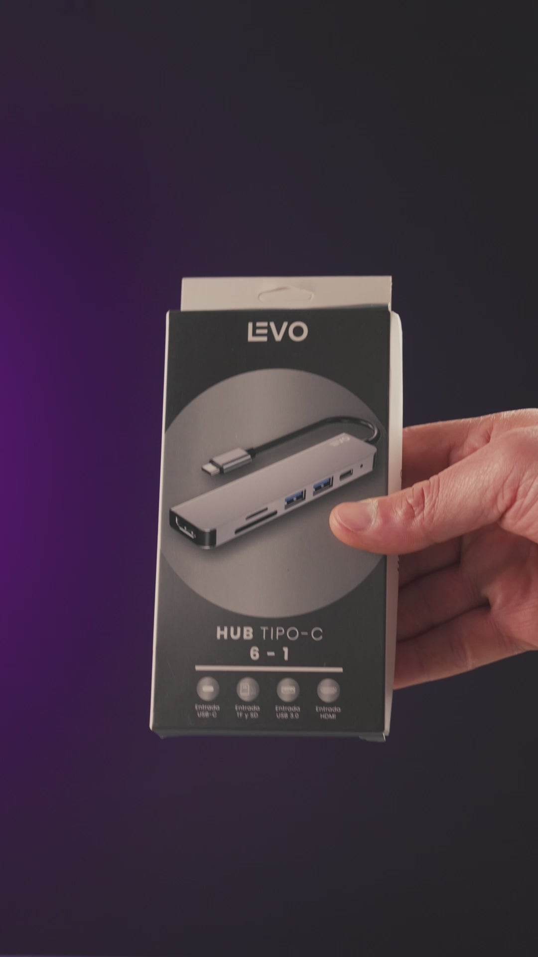 Video Hub USB-C Adaptador Multipuerto 6 en 1 Macbook Windows LEVO