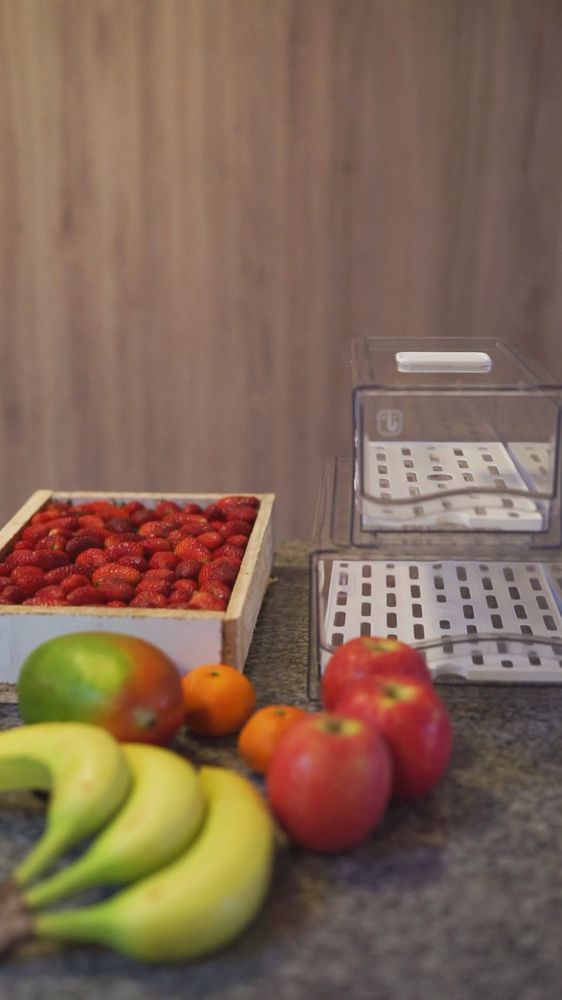 Video Organizador Refrigerador con Drenaje Grande Simplit