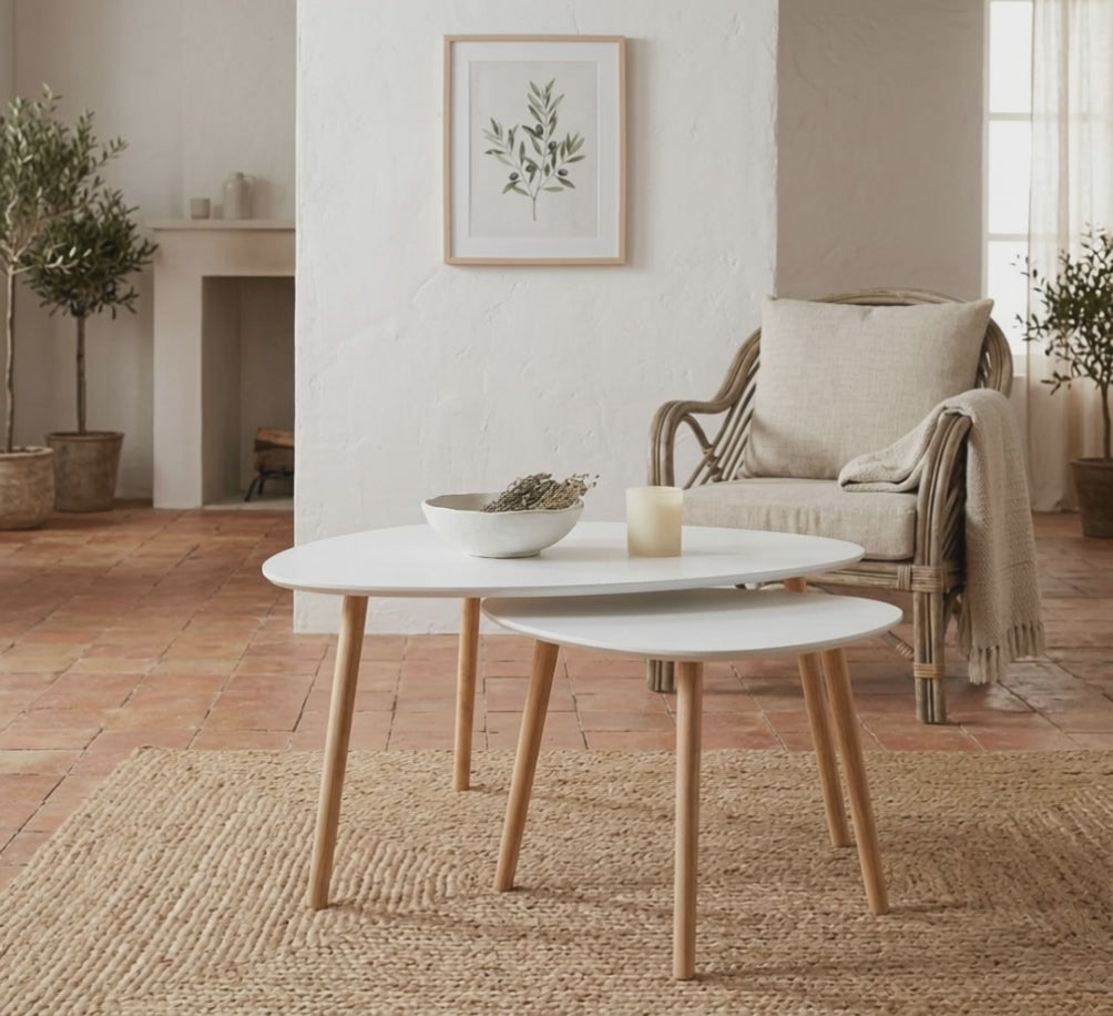 Mesa Centro Mileo Blanca Atmosphera - lifestyle salon bohemio