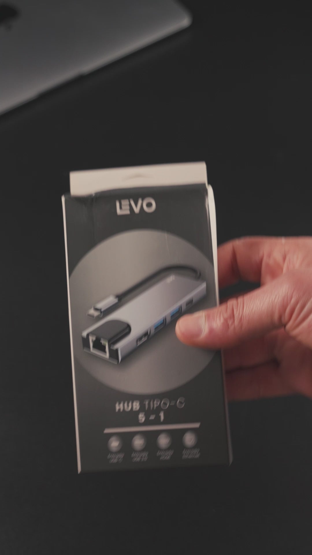 Video Hub USB-C Adaptador Multipuerto 5 en 1 Macbook Windows LEVO