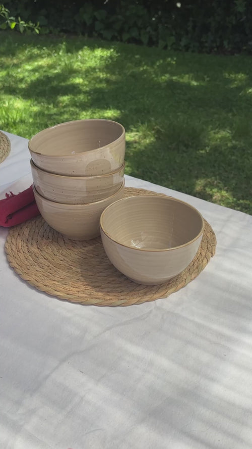 Video Set 4 Bowls Cerámica 8,5cm Siena Simplit