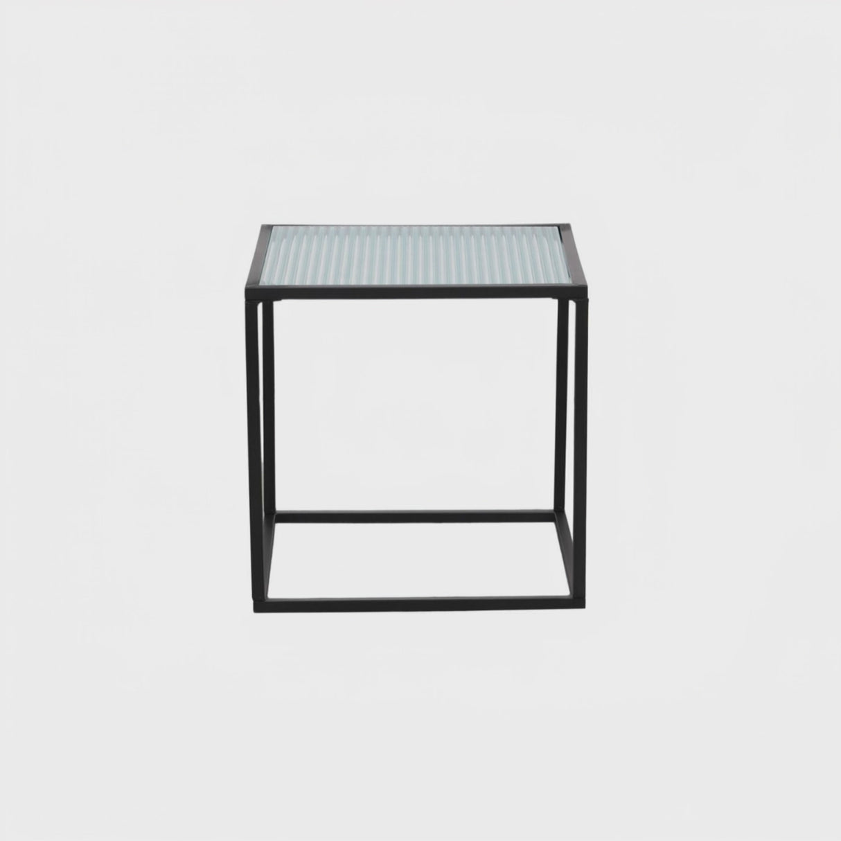 Video Mesa Metal Negro Vidrio 35x35cm DAY Francia