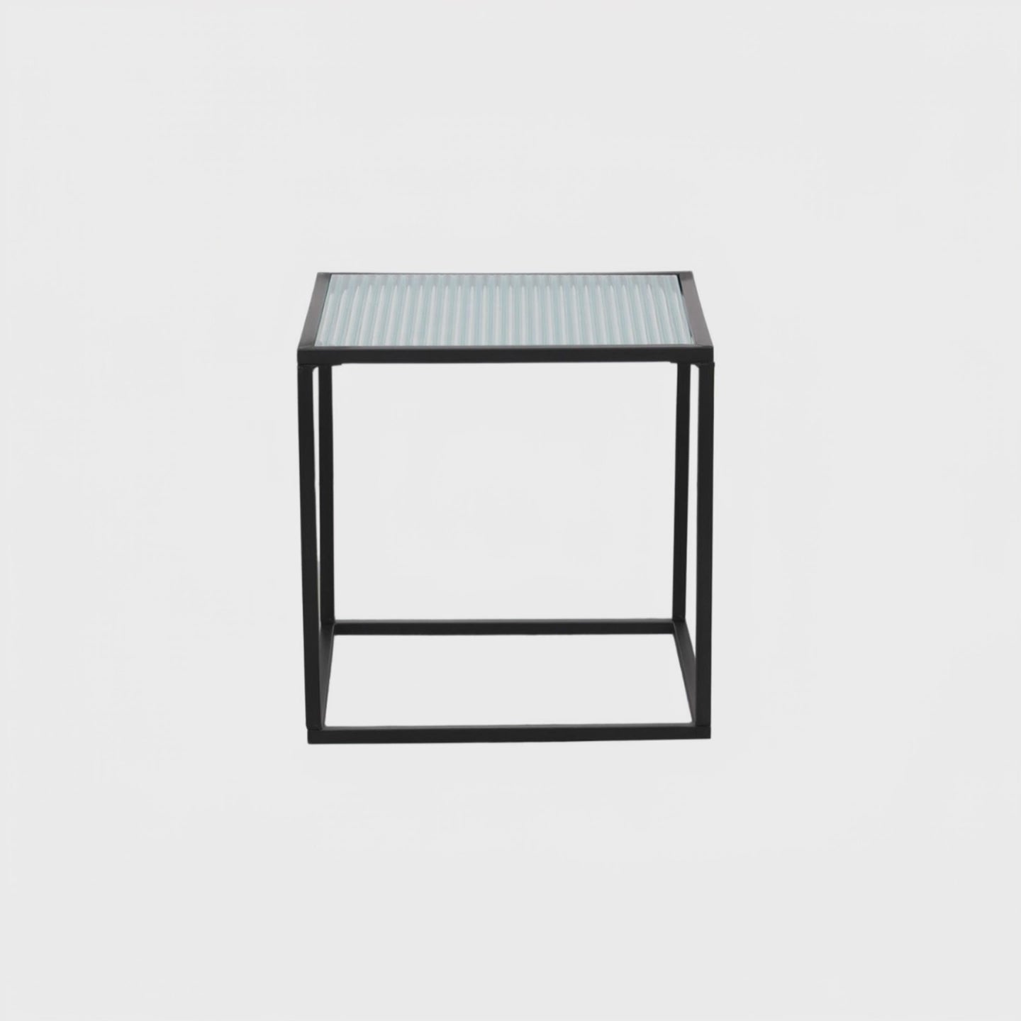 Video Mesa Metal Negro Vidrio 35x35cm DAY Francia