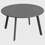 Video Mesa Terraza Redonda Metal Grafito 50x45cm Atmosphera