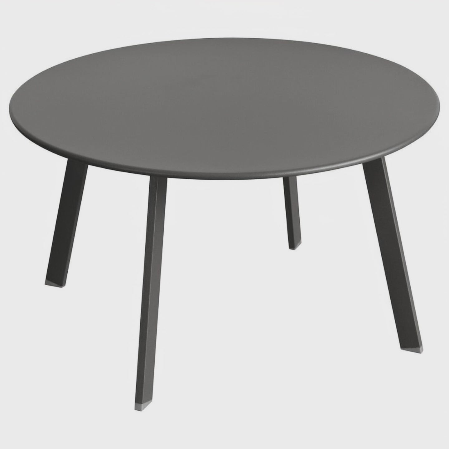 Video Mesa Terraza Redonda Metal Grafito 50x45cm Atmosphera