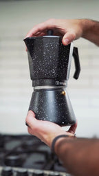 Video Cafetera Italiana Negra Granito 12 Tazas Simplit