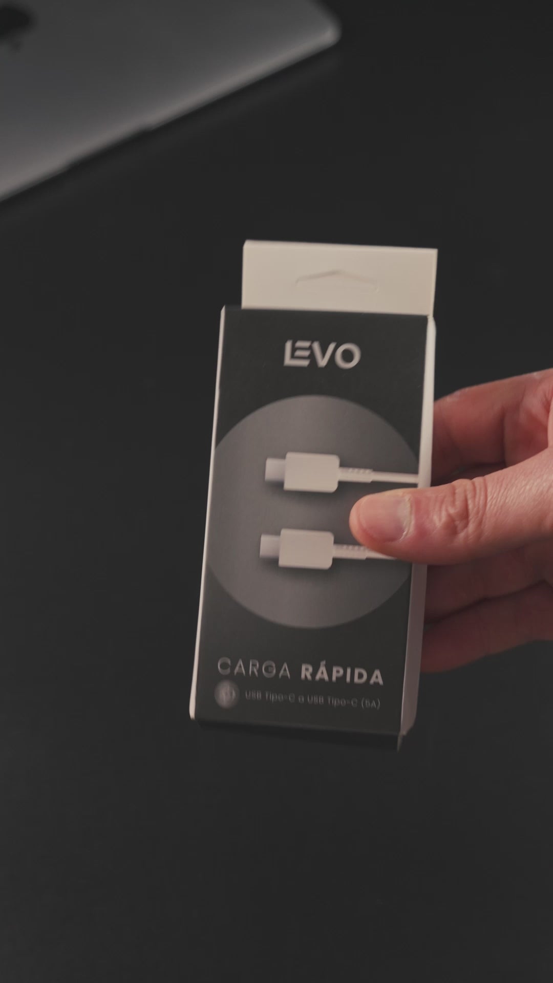 Video Cable De Carga Rápida USB-C 100W 5A 1Mt LEVO