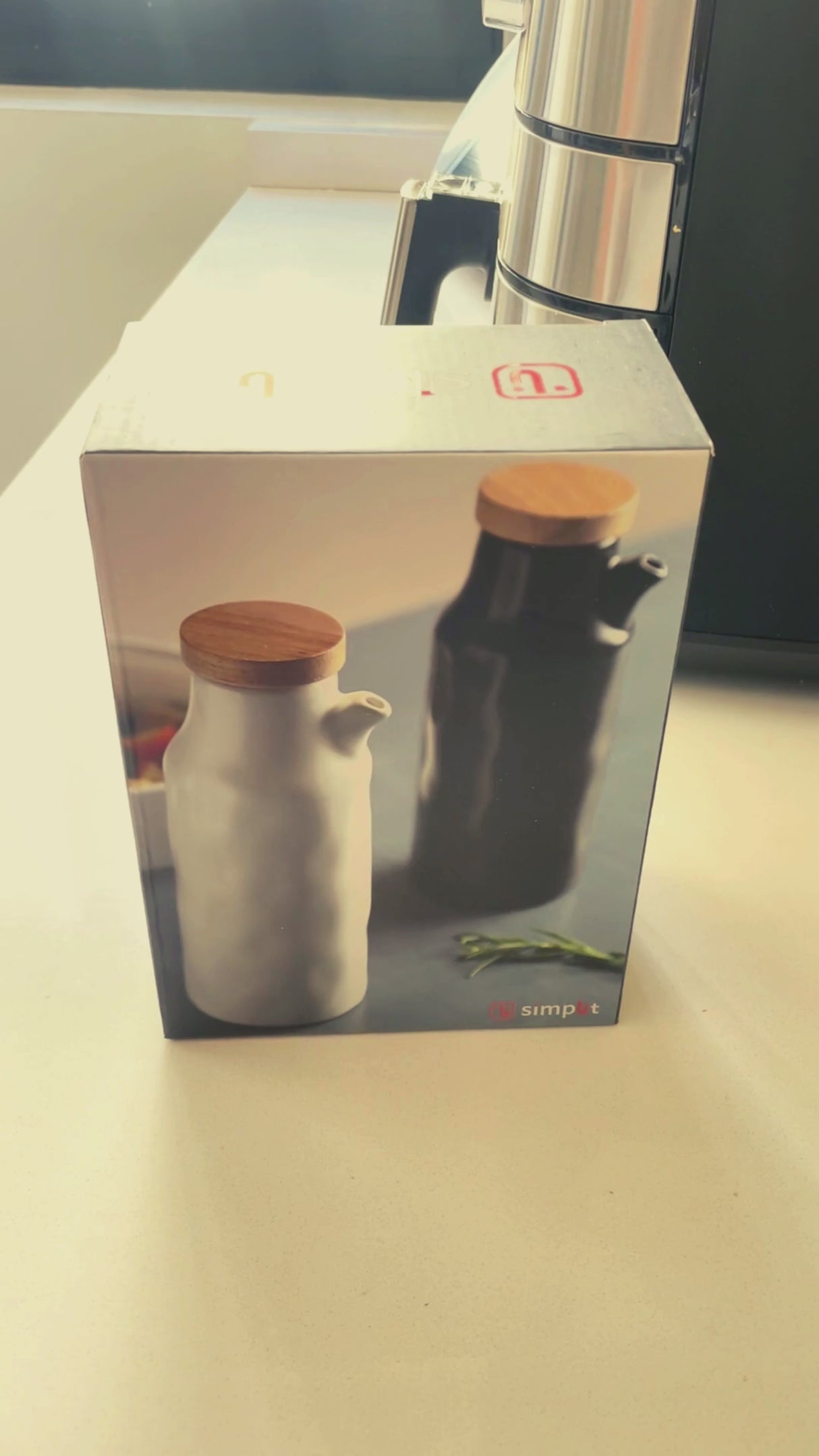 Video Set Alcuza Cerámica 2 Piezas Redonda 500 ml Simplit