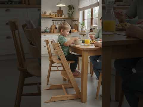 Silla de Comer Evolutiva de Madera Regulable Bebé Bandú
