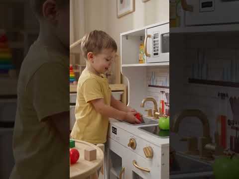 Cocina de Juguete Infantil Niños Madera Accesorios Bandú