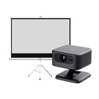 Proyector Flux y telón 100" LEVO, proyector y telón juntos