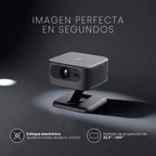 Proyector Flux y telón 100" LEVO, enfoque electrónico del Flux