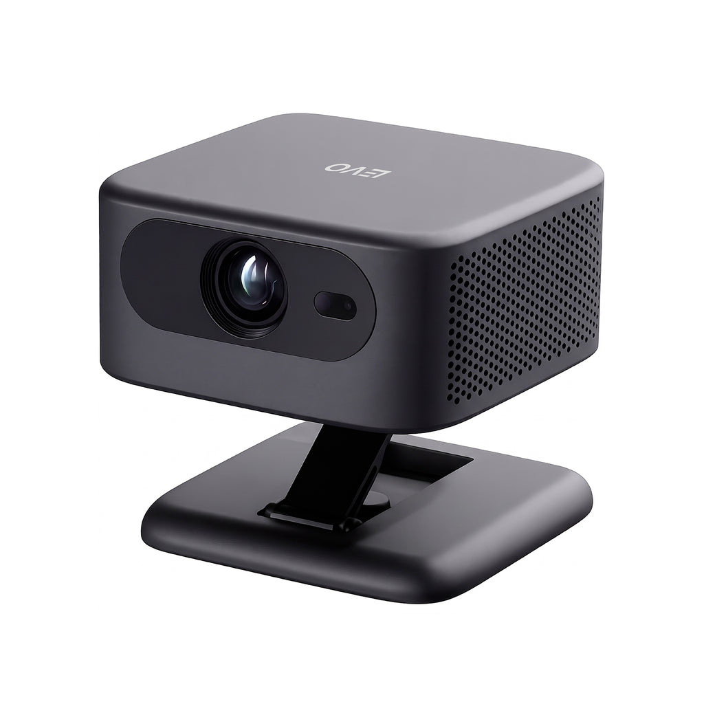 LEVO Proyector Portátil Smart Flux — vista frontal sobre fondo blanco