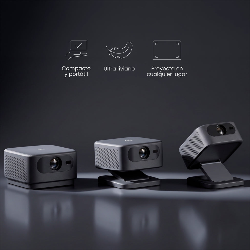 LEVO Proyector Portátil Smart Flux — diseño compacto y rotación