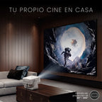 LEVO Proyector Portátil Smart Novus — proyectando en el living, tu propio cine en casa