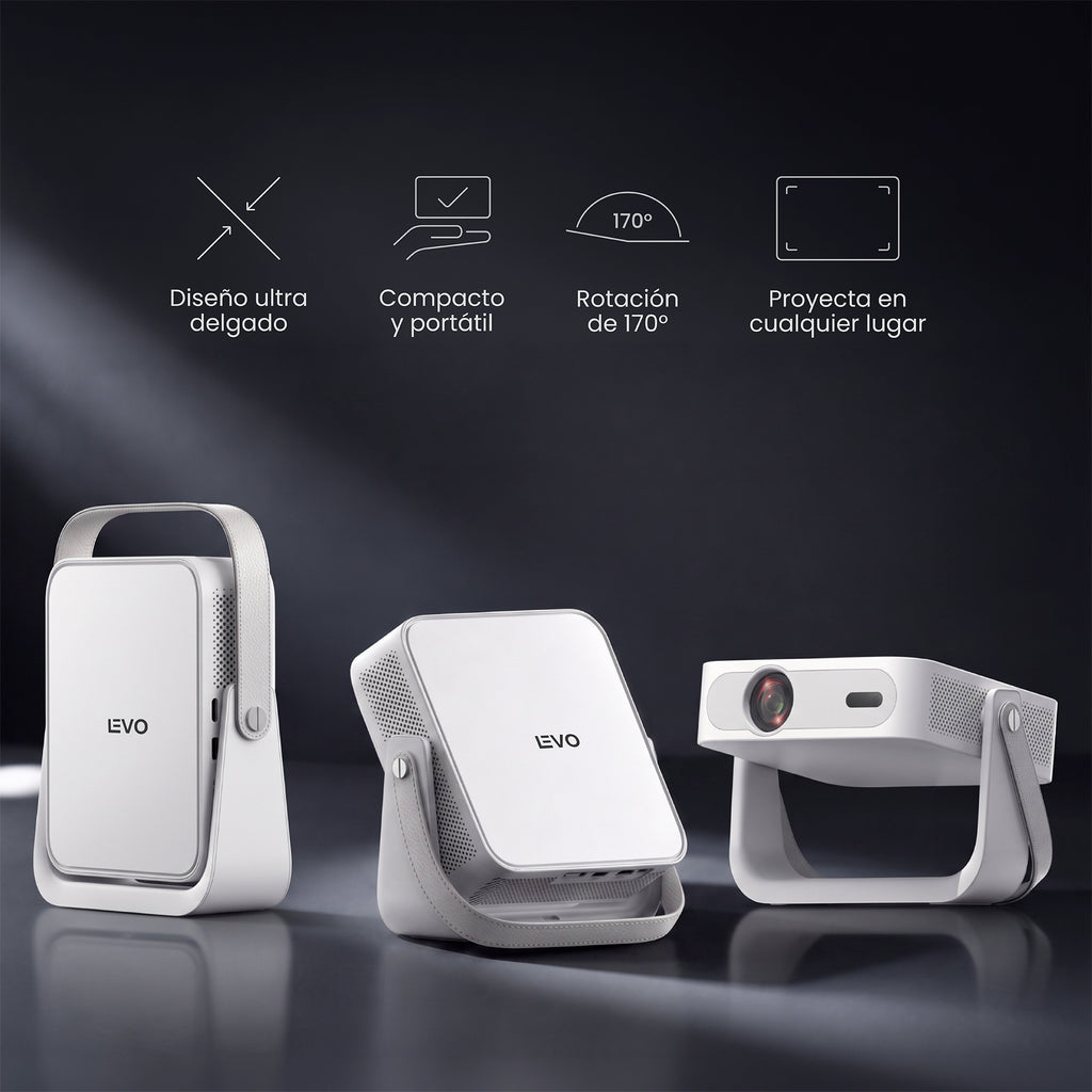 LEVO Proyector Portátil Smart Novus — diseño compacto y rotación